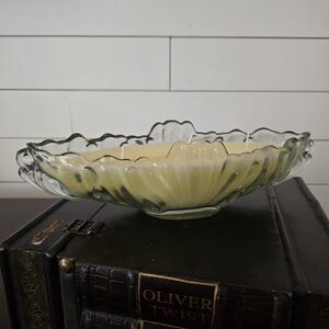 Elegant Crystal Glass Bowl Candle 3 Wick